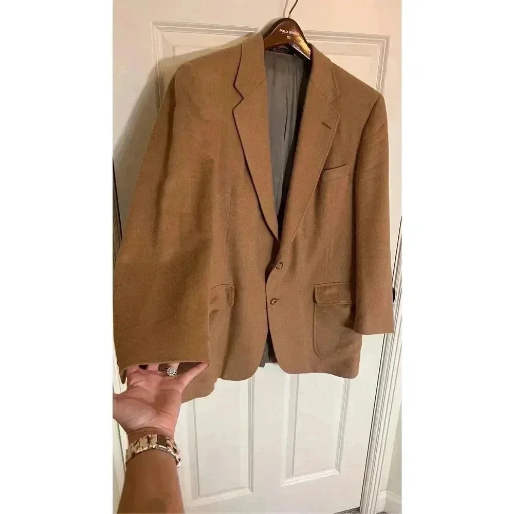 Vintage David Benjamin Men’s Medium Tan 100% Wool Camel Hair Sports Coat Blazer‎
